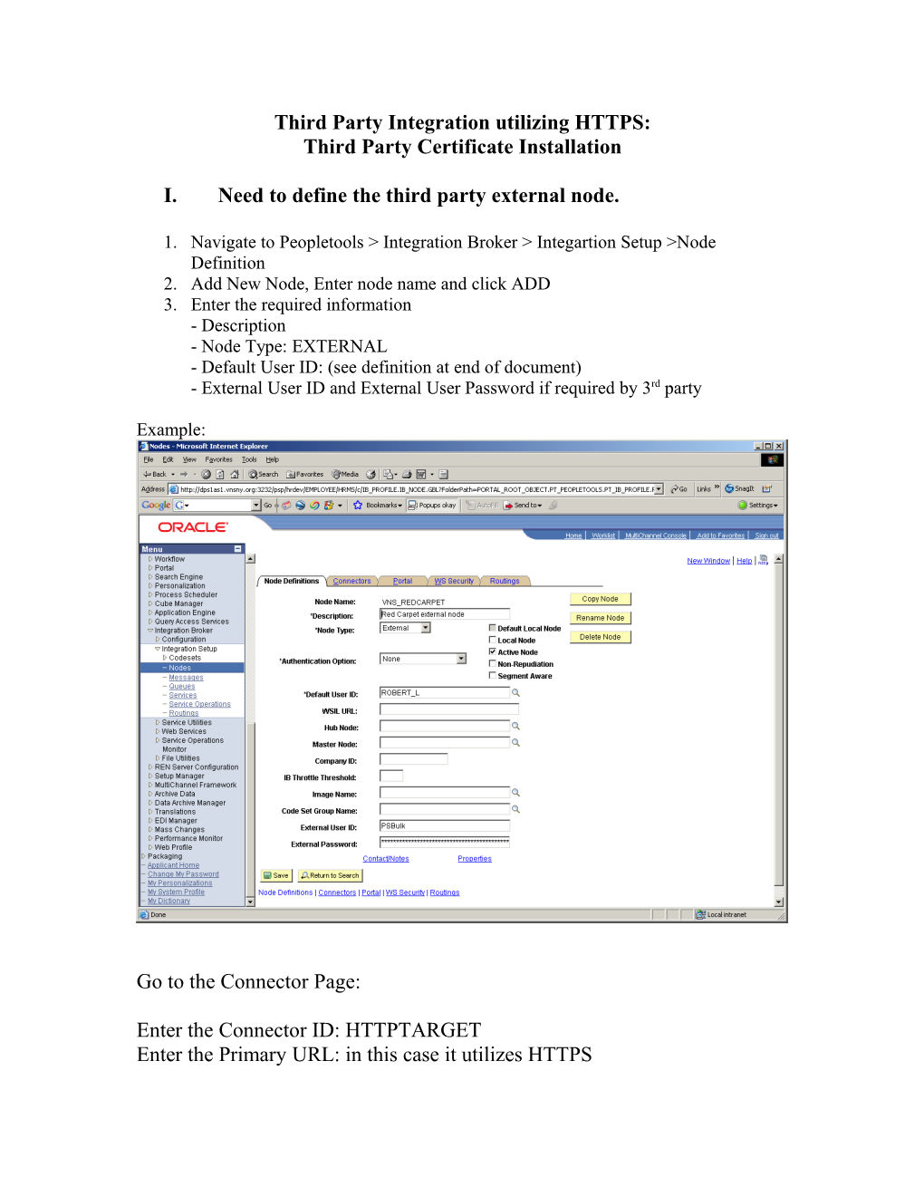 Integration with a 3Rd Party Utilizing Digital Certicagtes