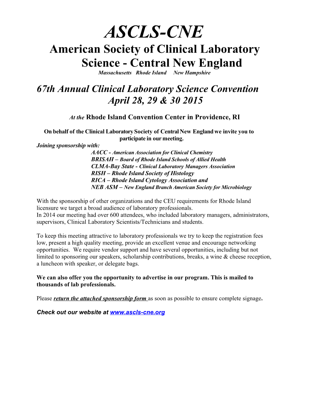 American Society of Clinical Laboratory Science - Central New England