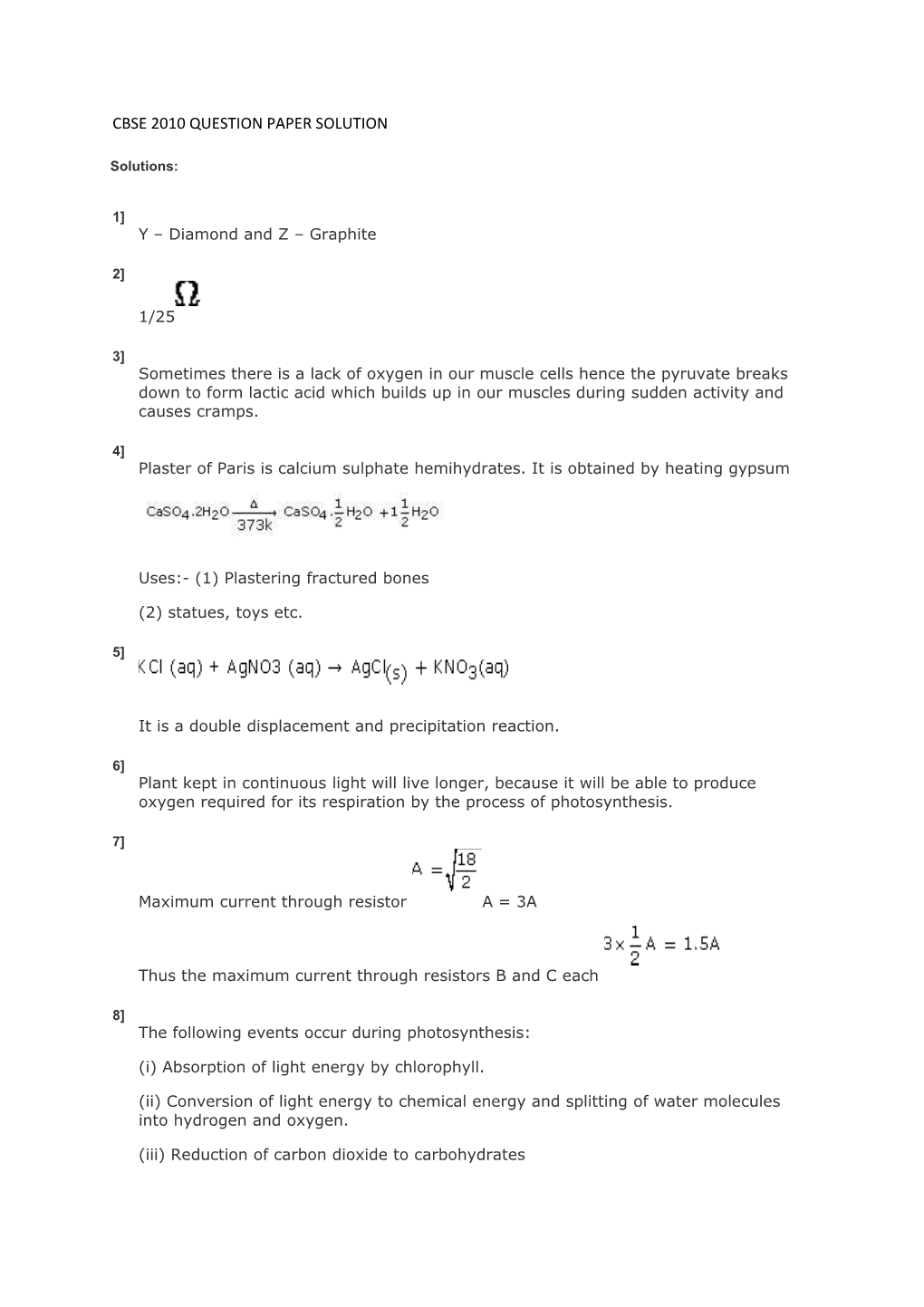 Cbse 2010 Question Paper Solution