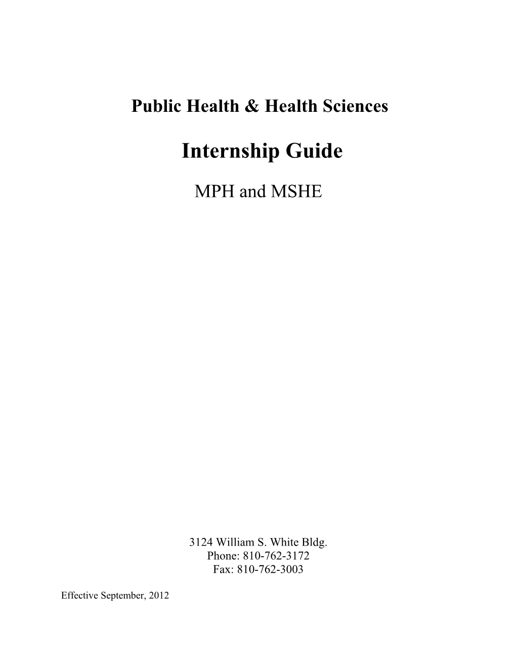 Public Health & Health Sciences