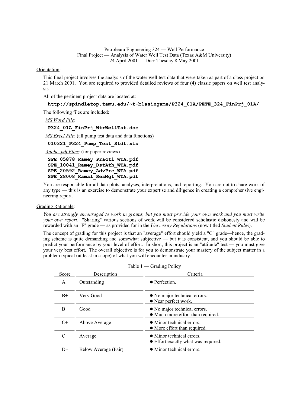 Petroleum Engineering 324 Well Performance