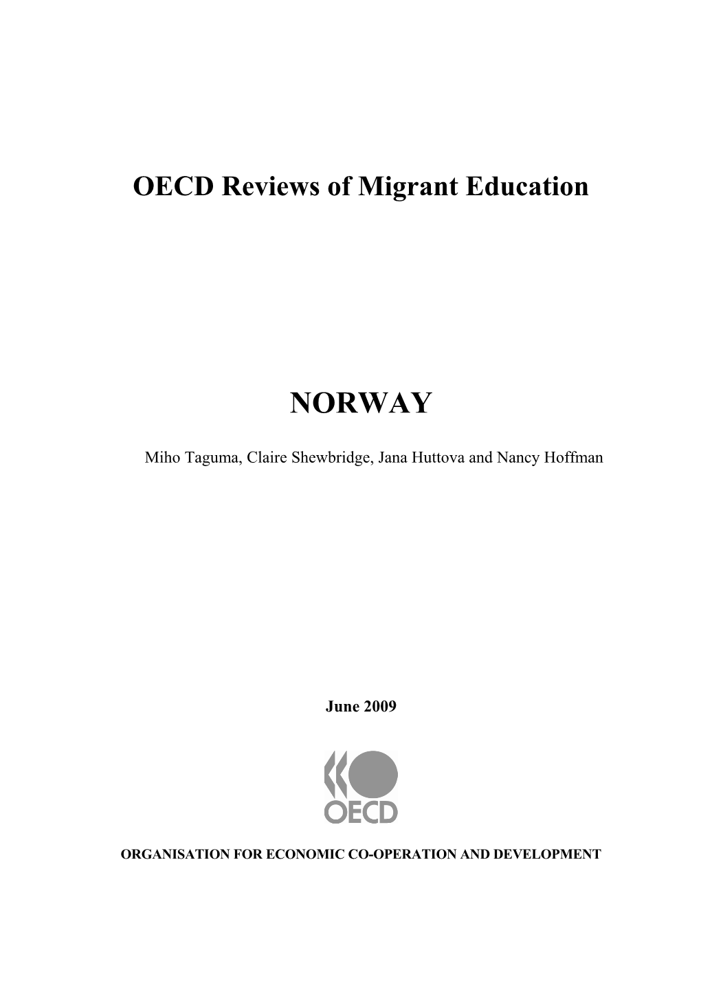 OECD Reviews of Migrant Education