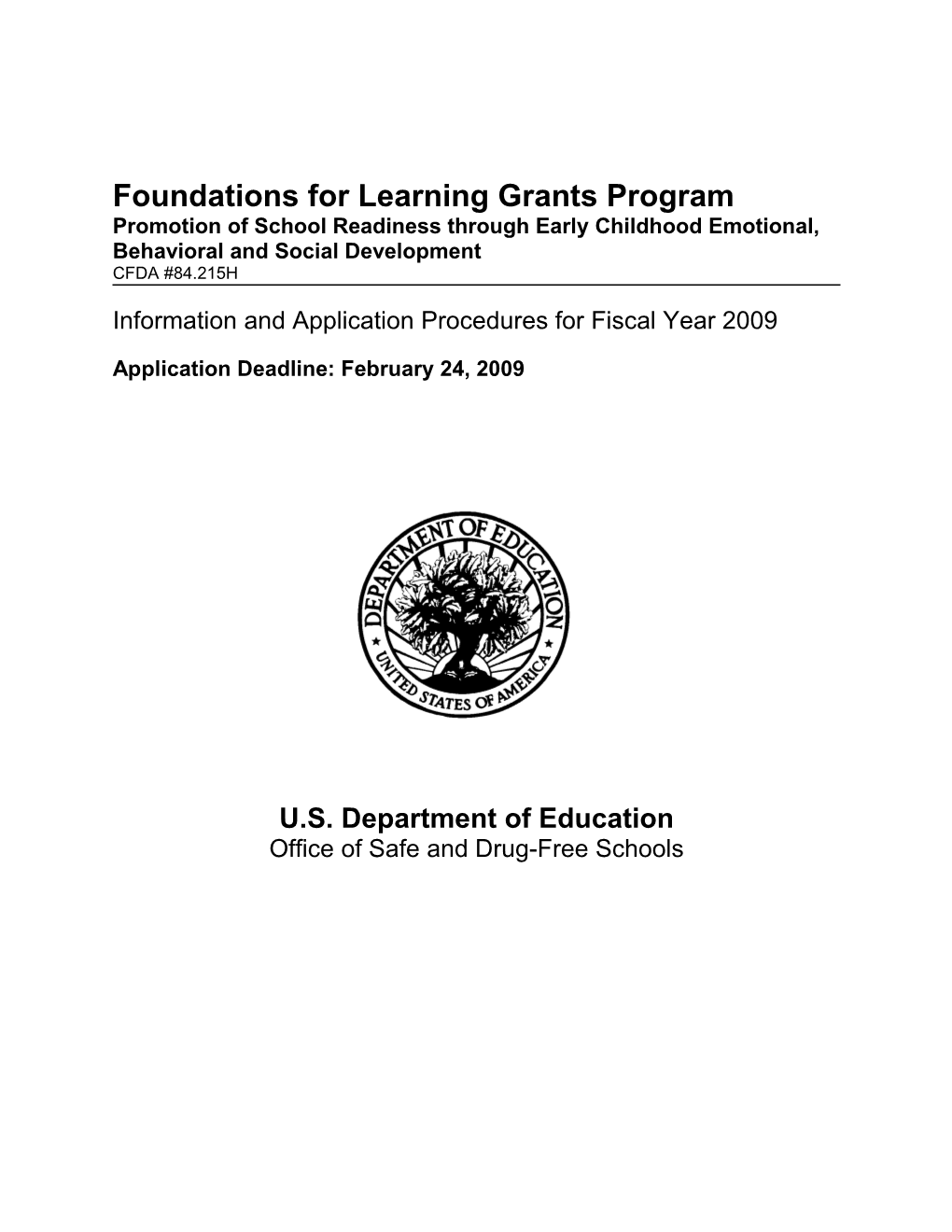 Foundations for Learning Grants Program (MS Office)