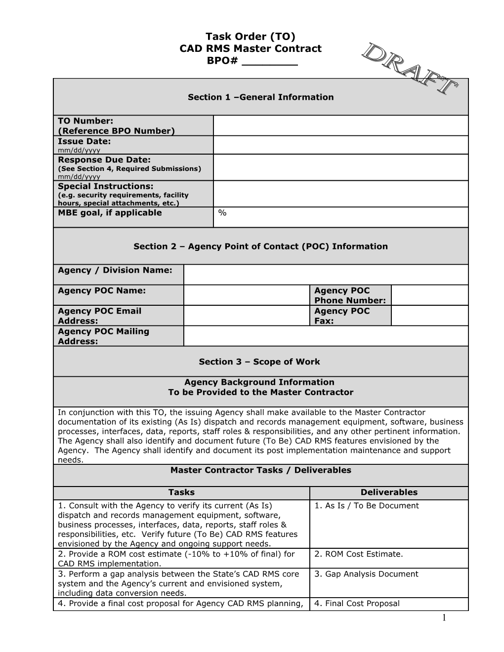 CAD/RMS to Template