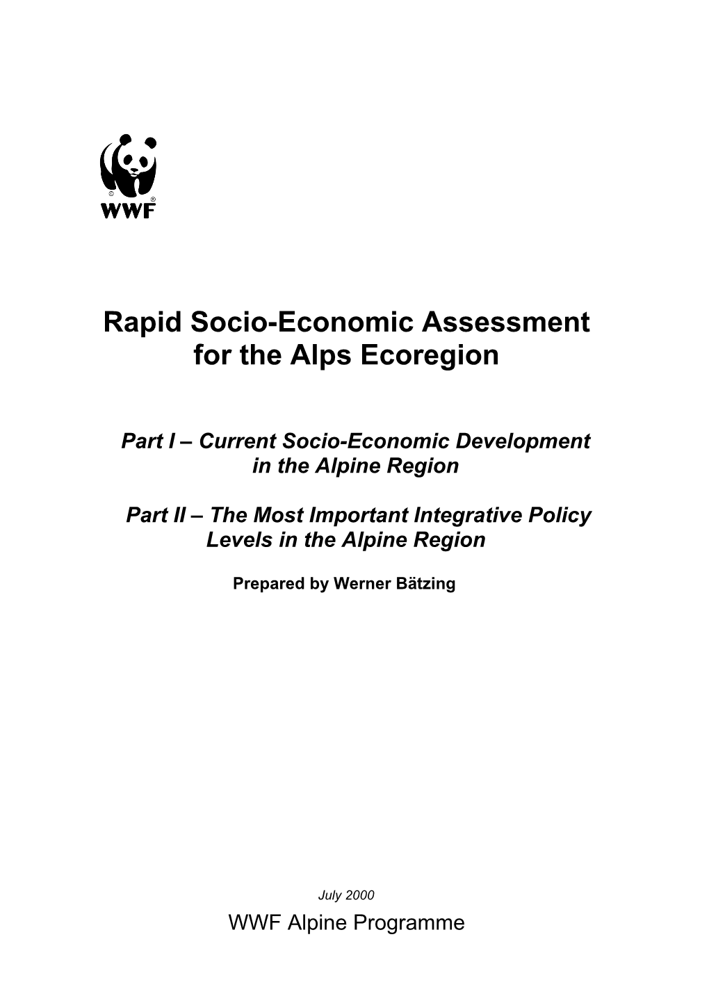 Rapid Socio-Economic Assessment