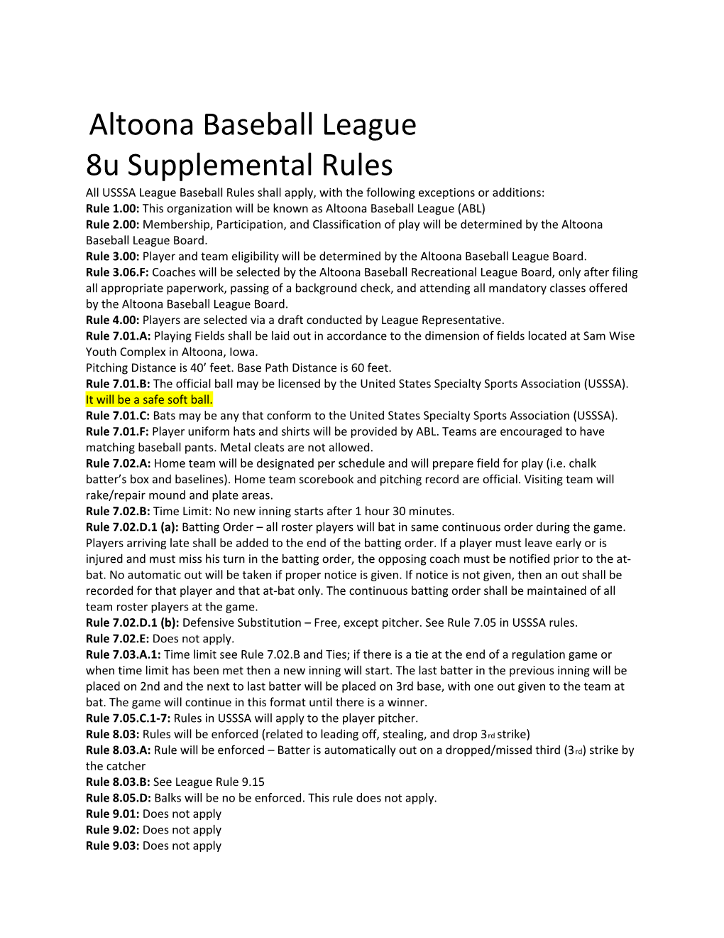 Altoona Baseball League
