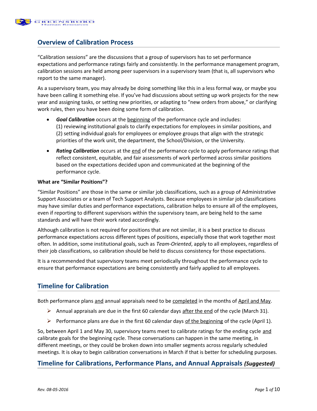 Overview of Calibration Process