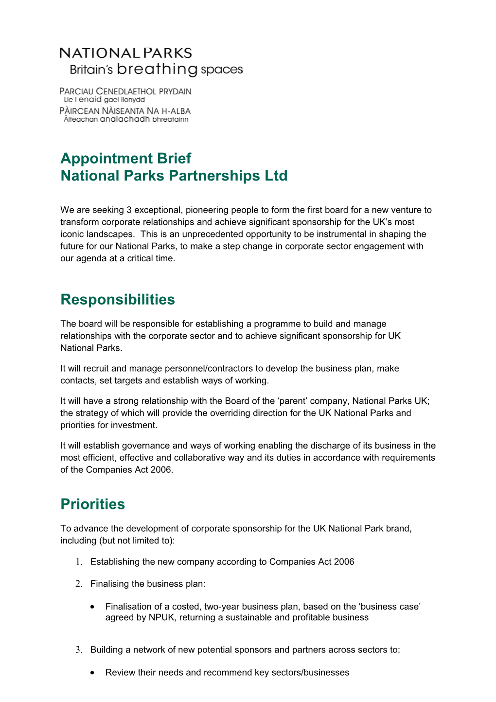 National Parks Partnerships Ltd