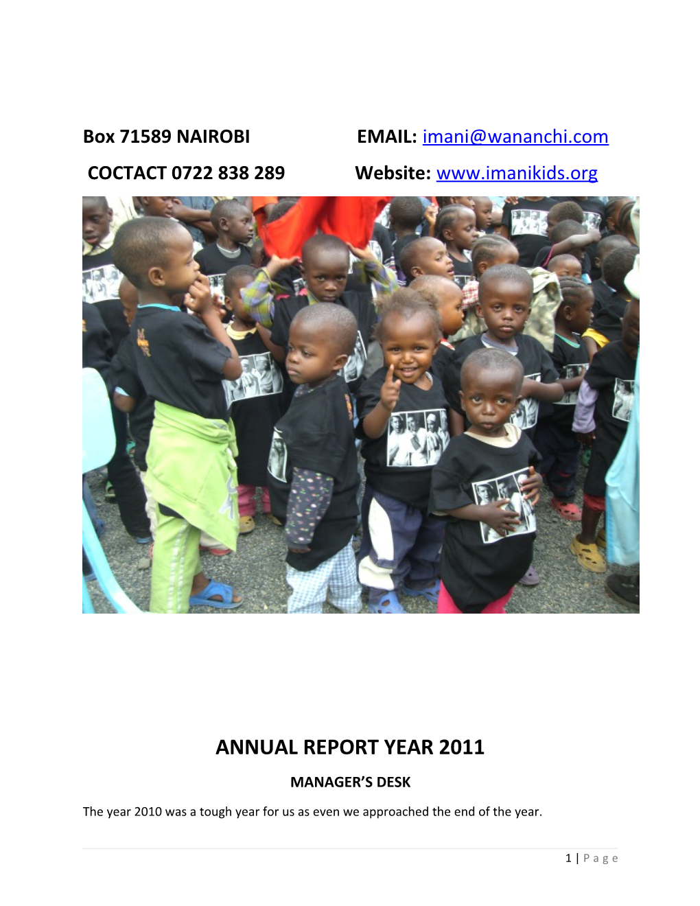 Box 71589 NAIROBI EMAIL