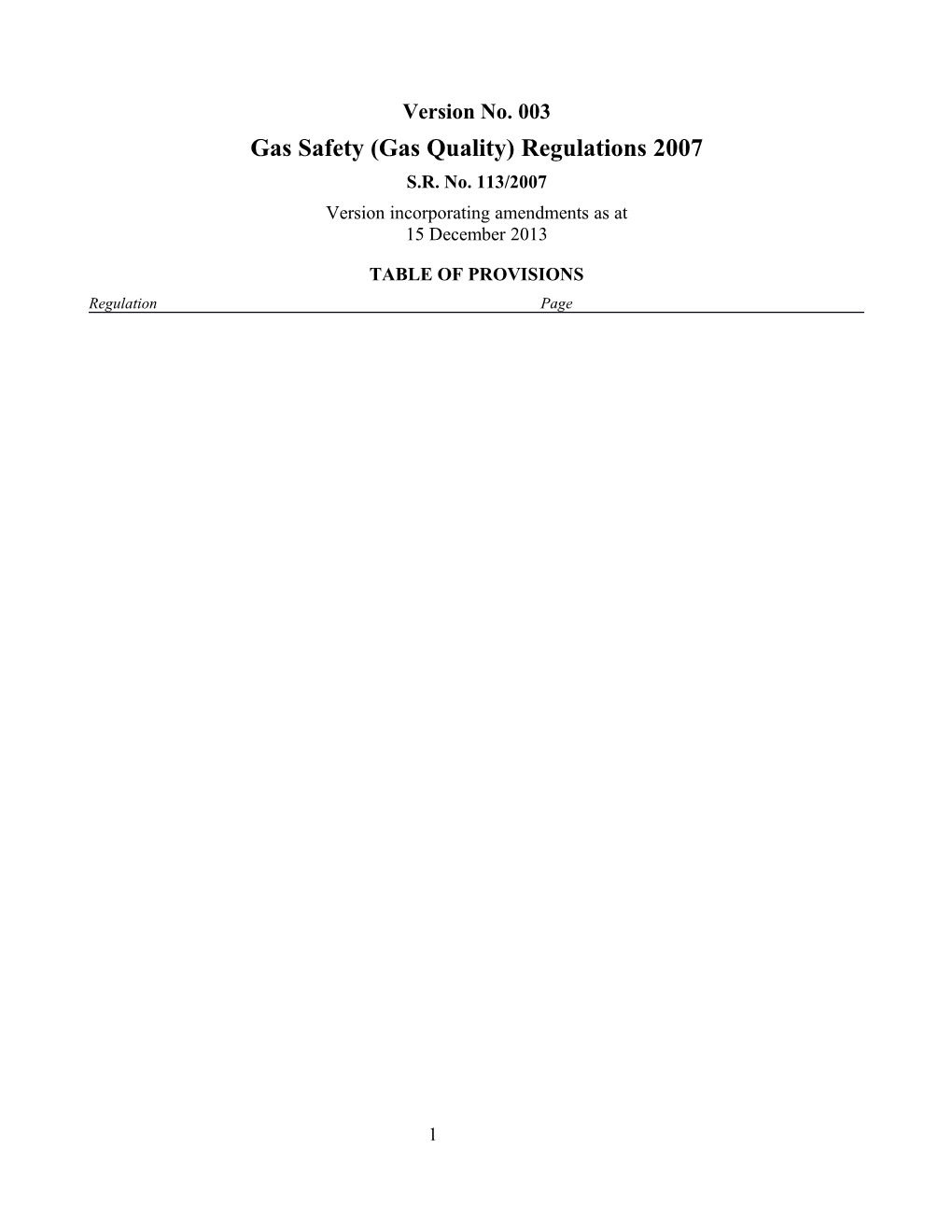 Gas Safety (Gas Quality) Regulations 2007