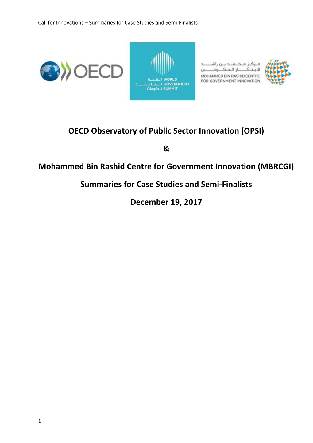 OECD Observatory of Public Sector Innovation (OPSI)