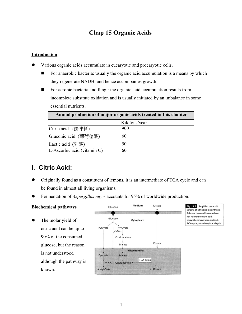 Chap 15 Organic Acids