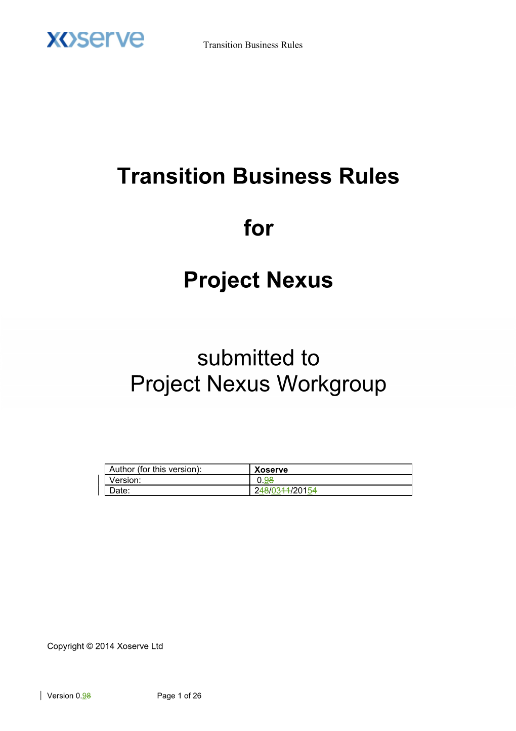 Business Requirement Document Template