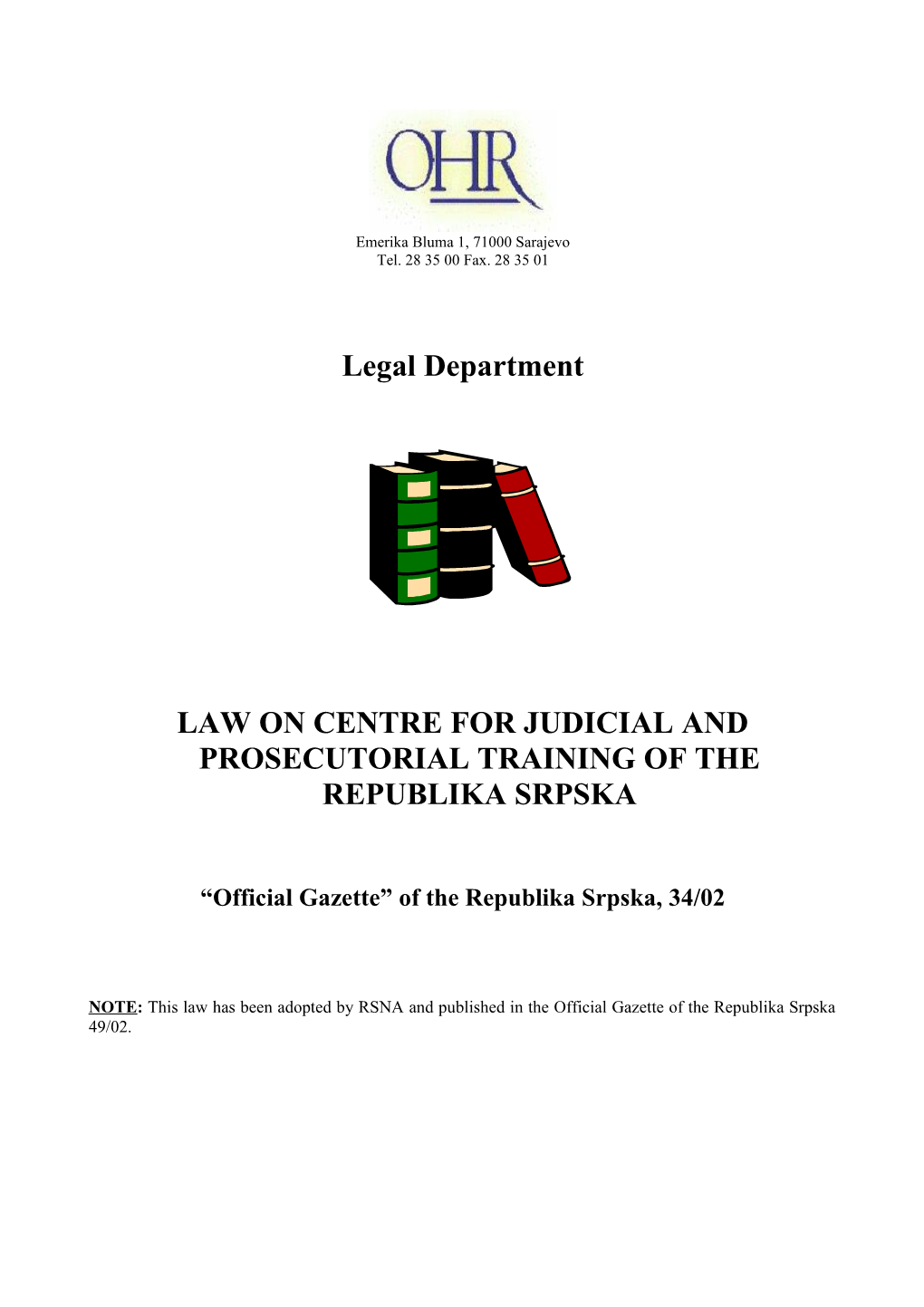 Law on Judicial Training Institute
