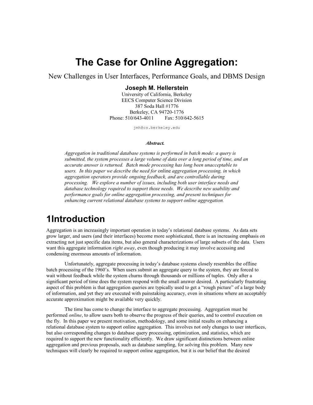 The Case for Open Aggregation