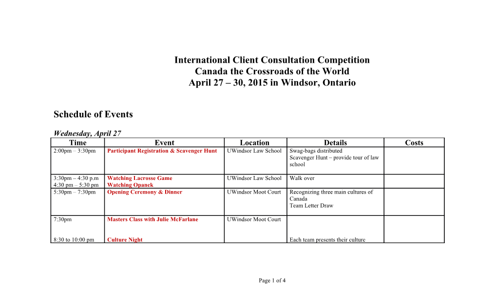 International Client Consultation Competition