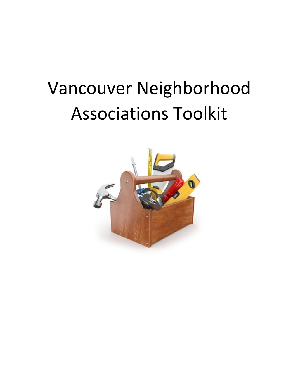 Vancouver Neighborhood Associations Toolkit