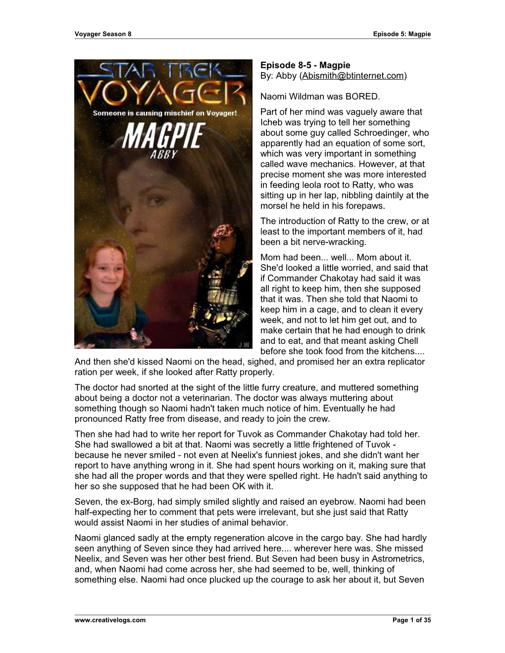 Voyager Season 8Episode 5: Magpie
