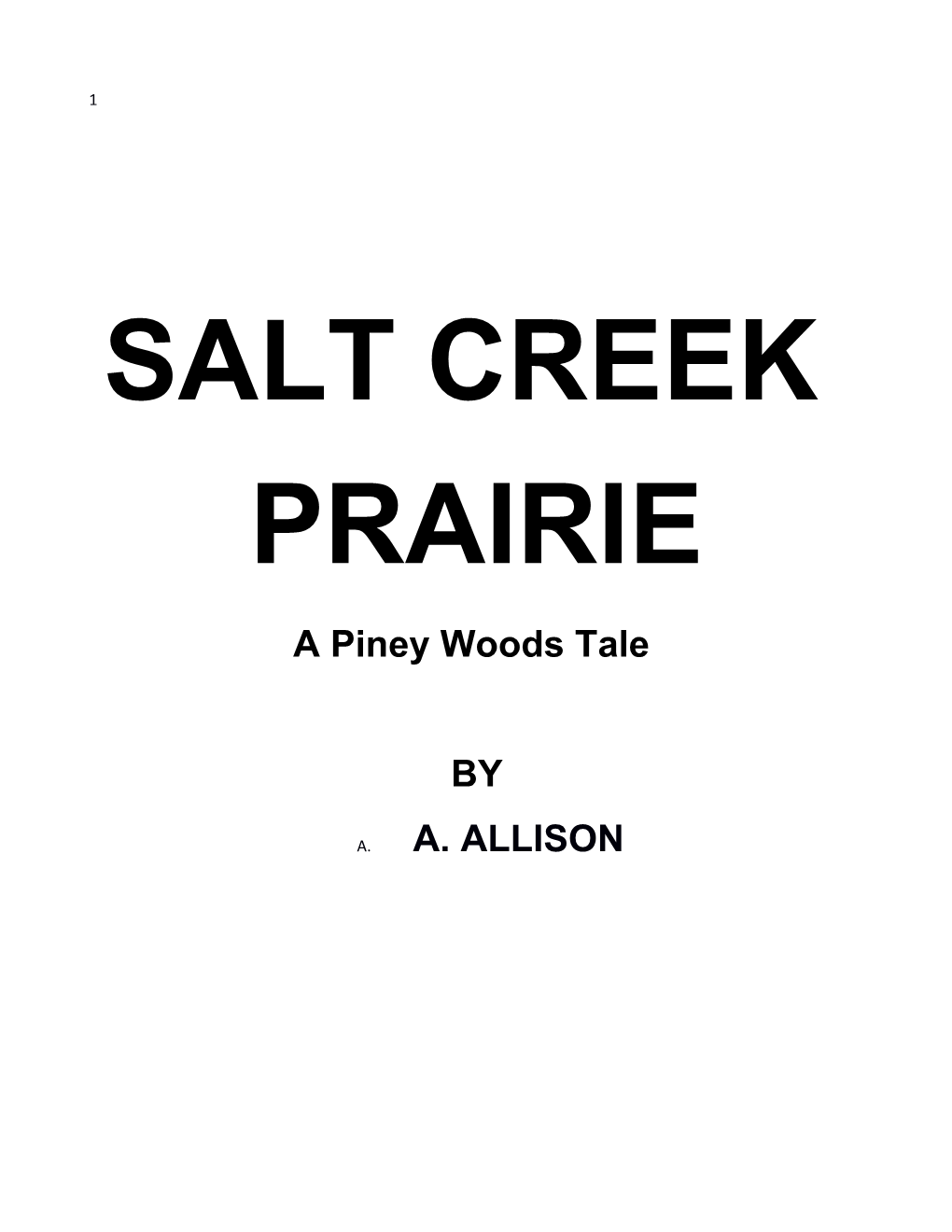 A Piney Woods Tale