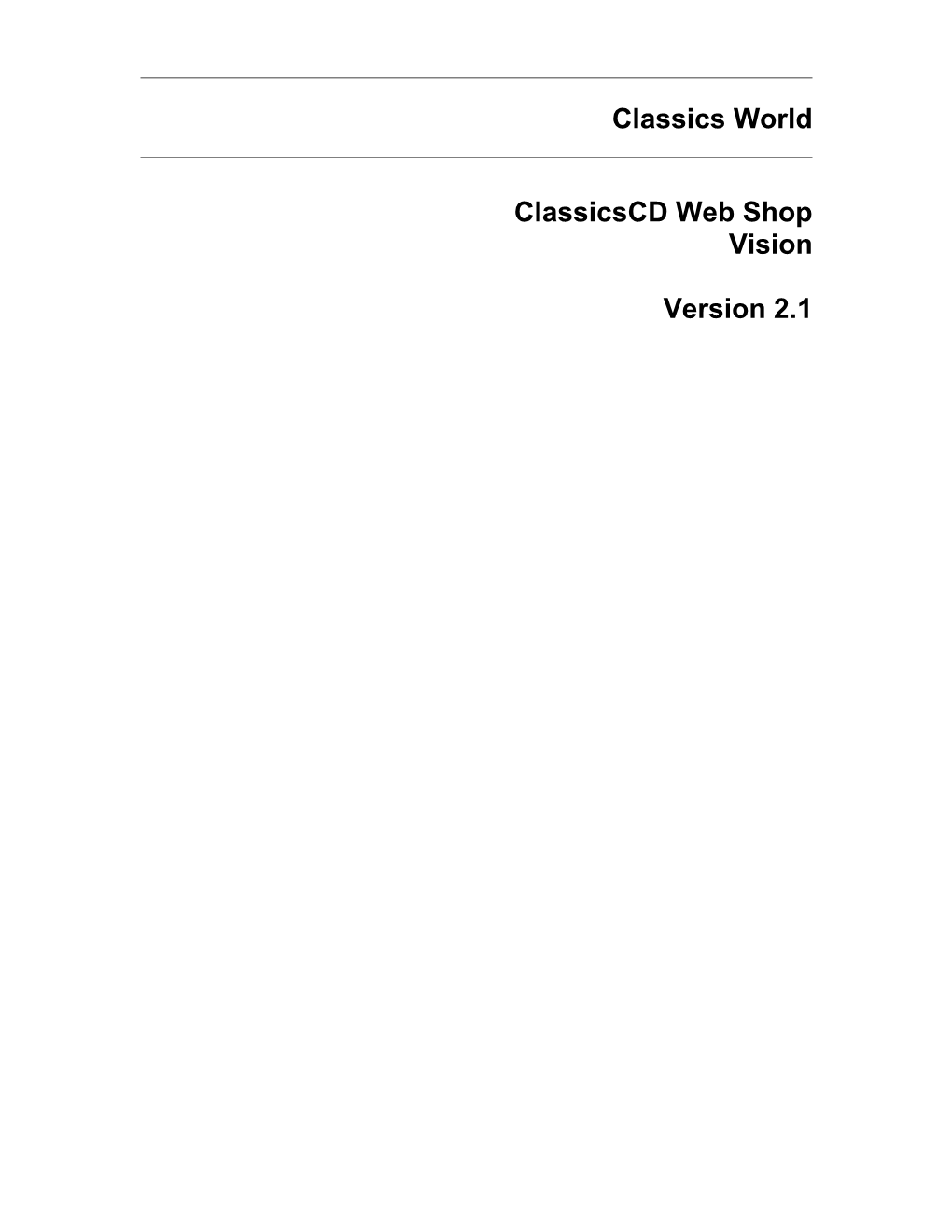 Classicscd Web Shop