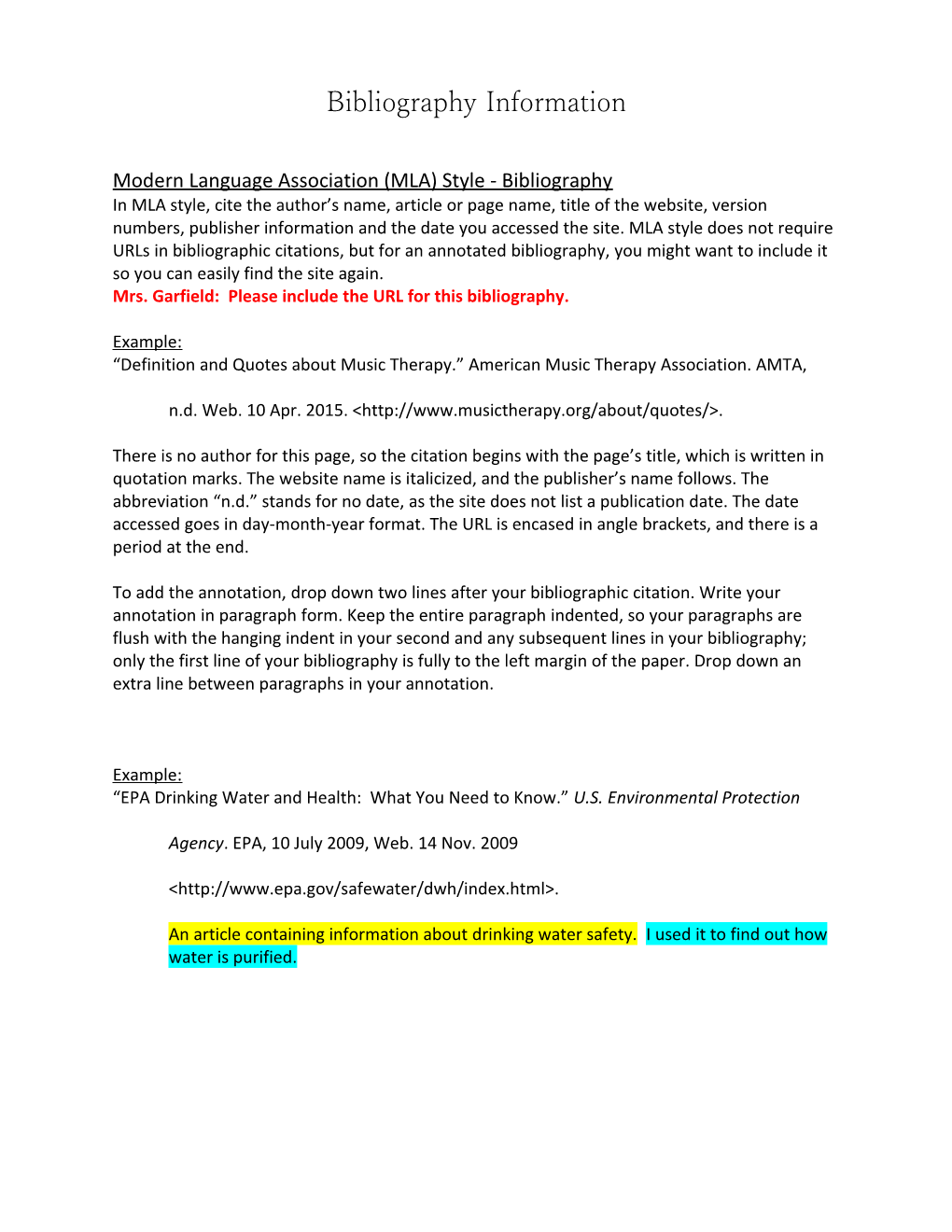 Modern Language Association (MLA) Style - Bibliography