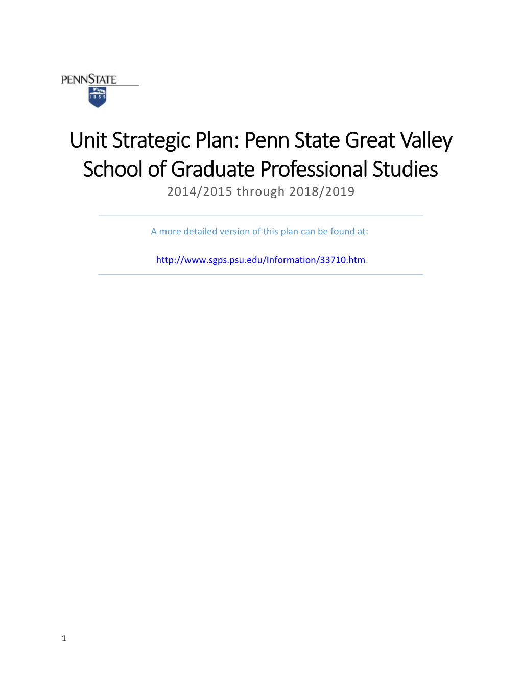 Penn State Great Valley Strategic Plan