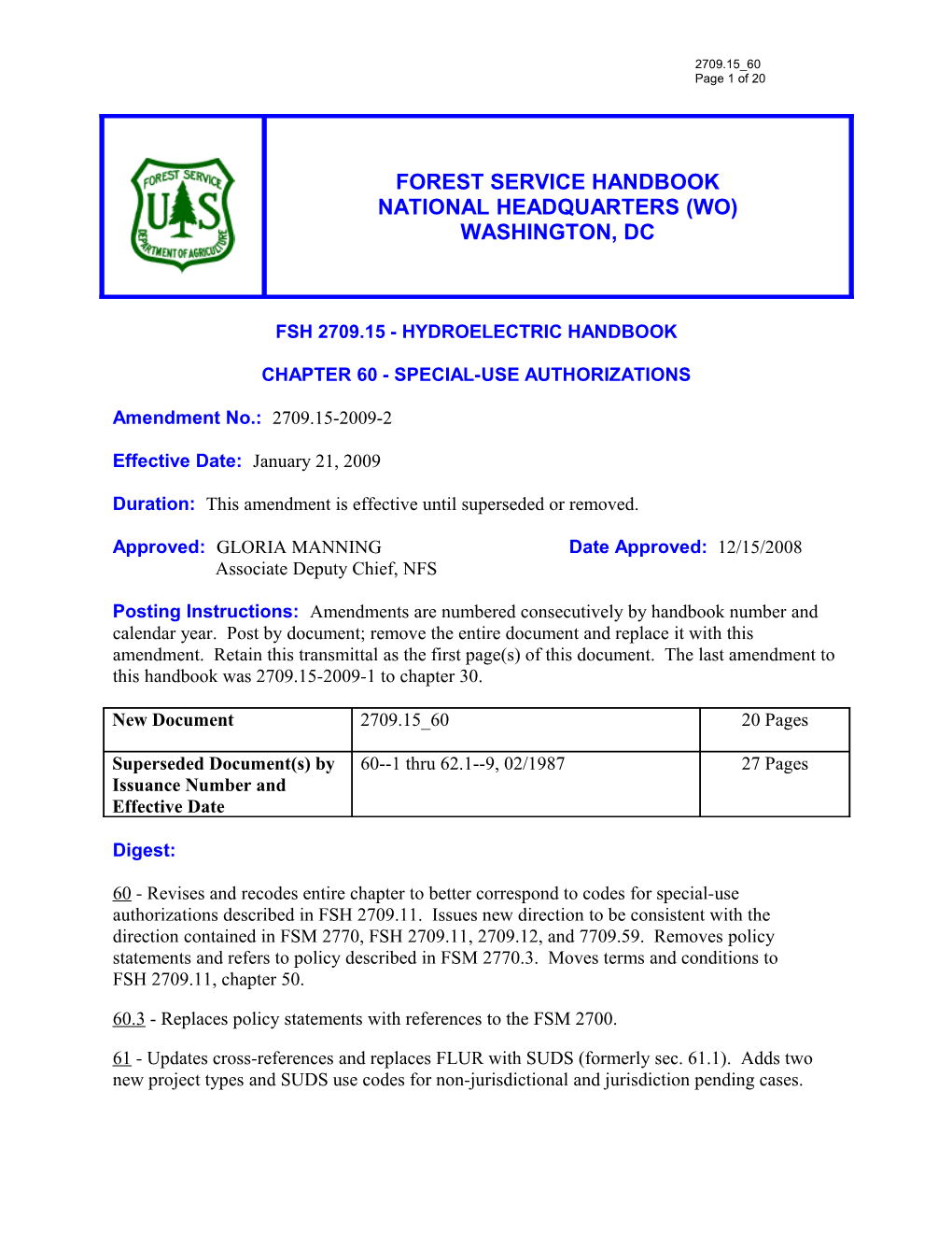 Chapter 60 - Special-Use Authorizations