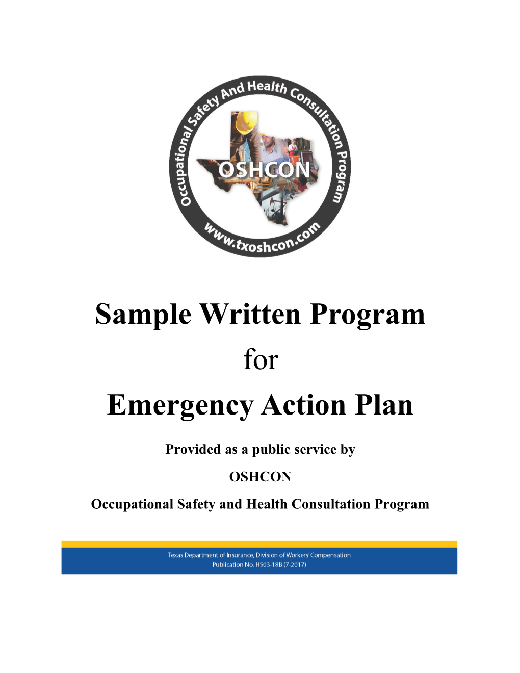 Sample Written Program for Emergency Action Plan
