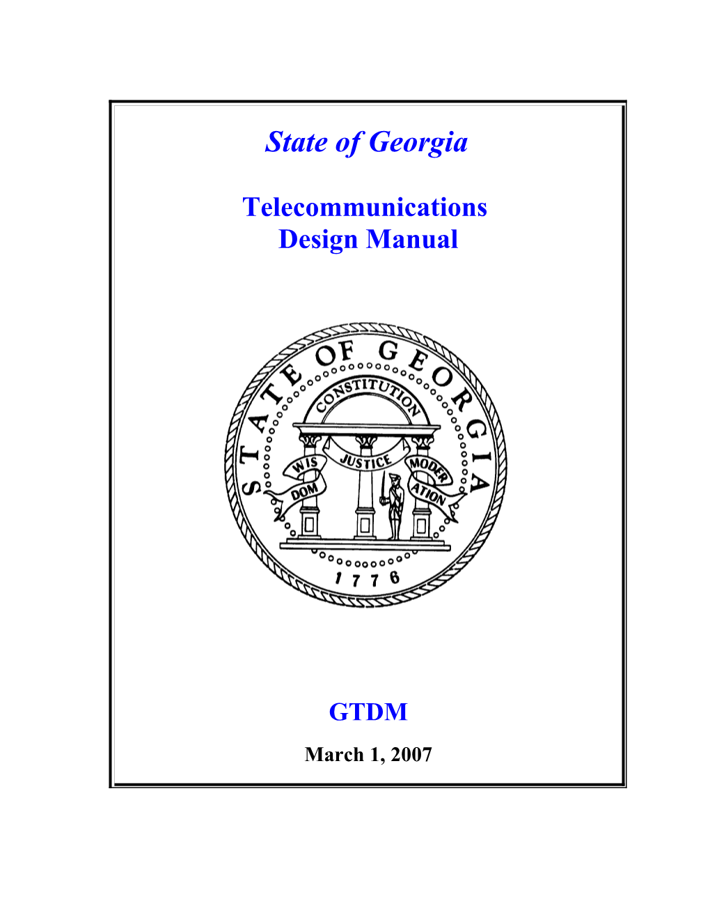 Georgia Telecommunsications Design Manual