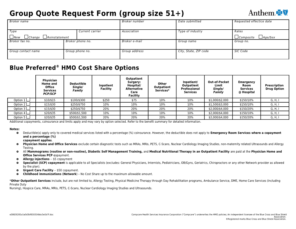 Deductible(S) Apply Only to Covered Medical Services Listed with a Percentage (%) Coinsurance