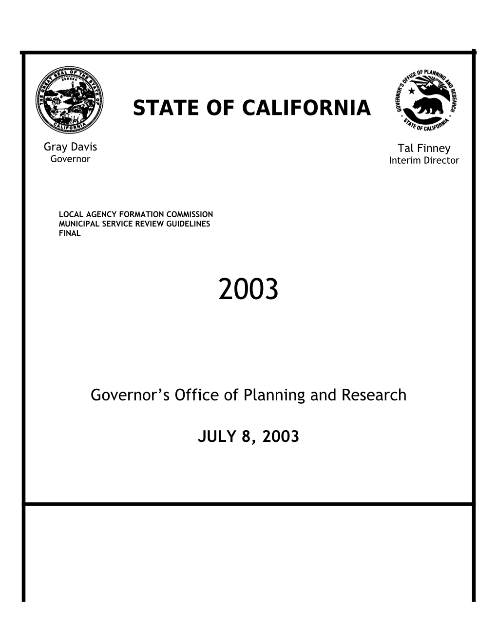 Governor S Office of Planning and Research