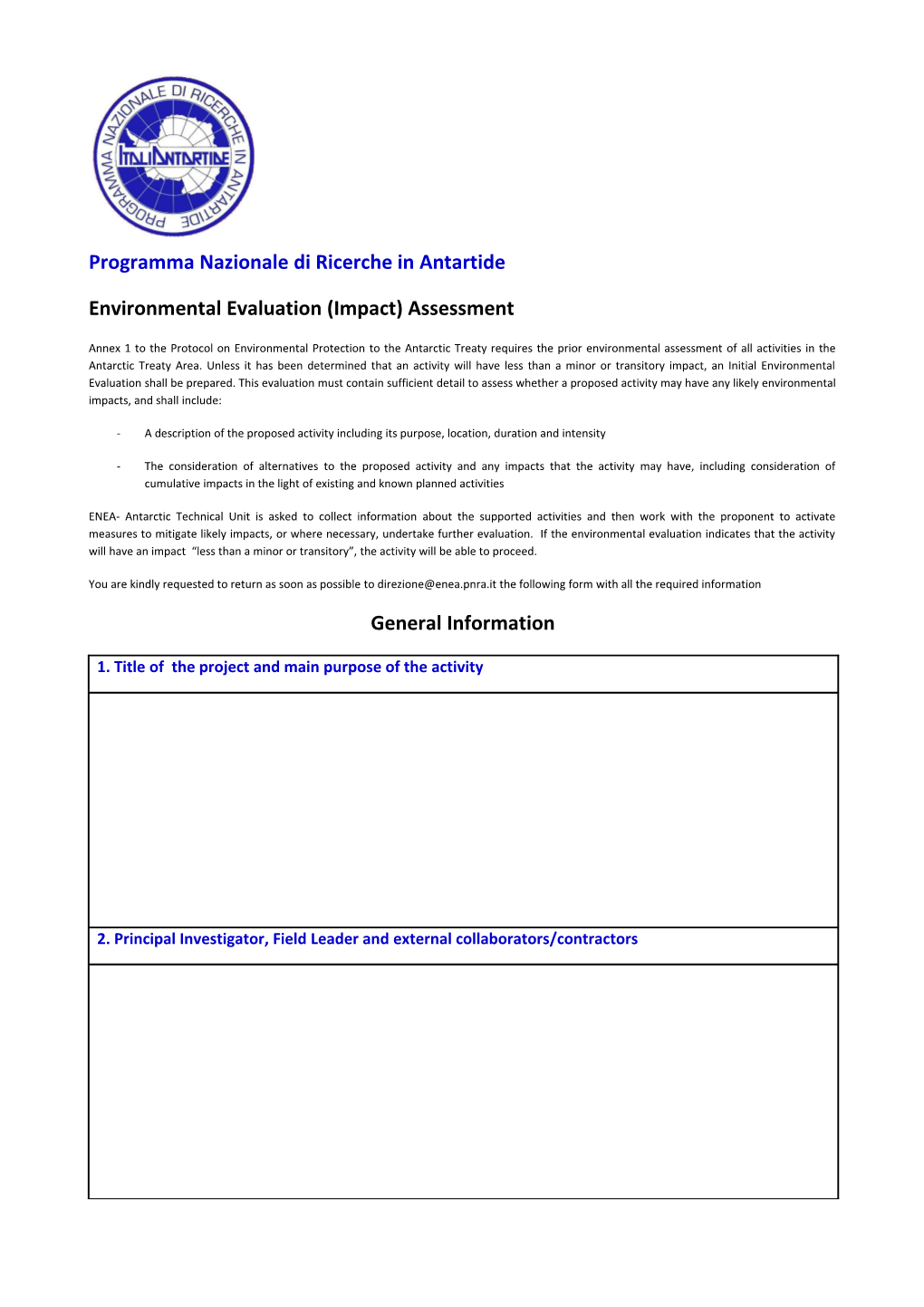 Environmental Evaluation (Impact) Assessment