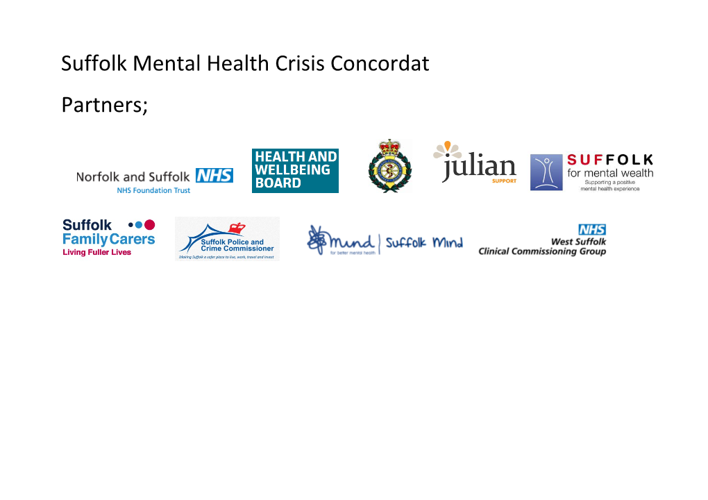 Suffolk Mental Health Crisis Concordat