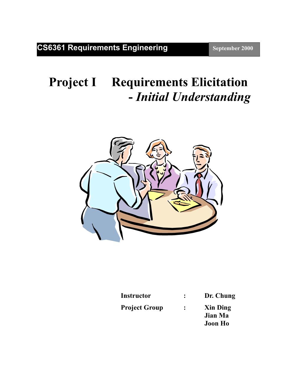 Project Irequirements Elicitation