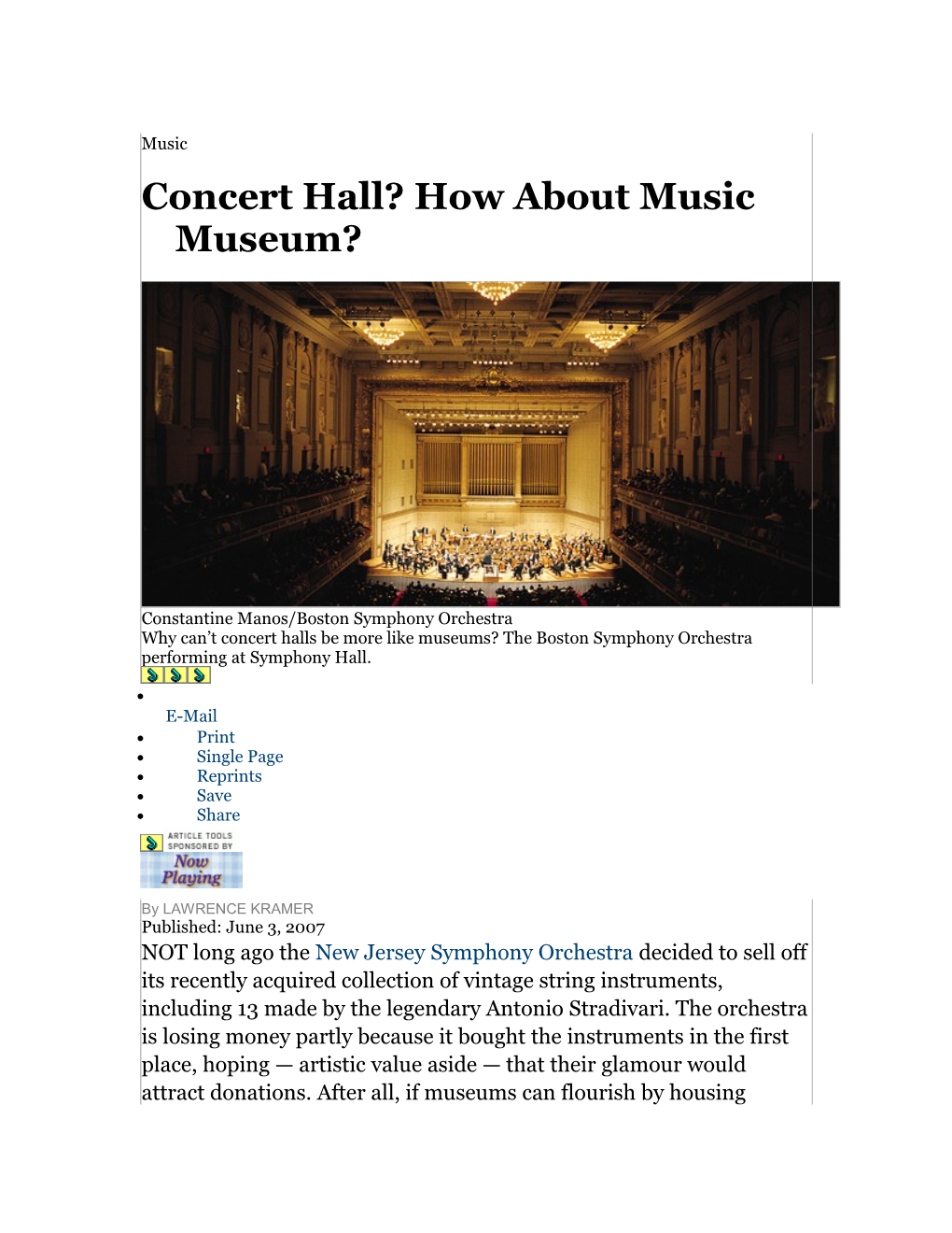 Concert Hall? How About Musicmuseum?