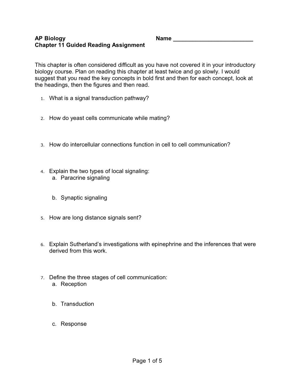 Chapter 11 Guided Reading Assignment
