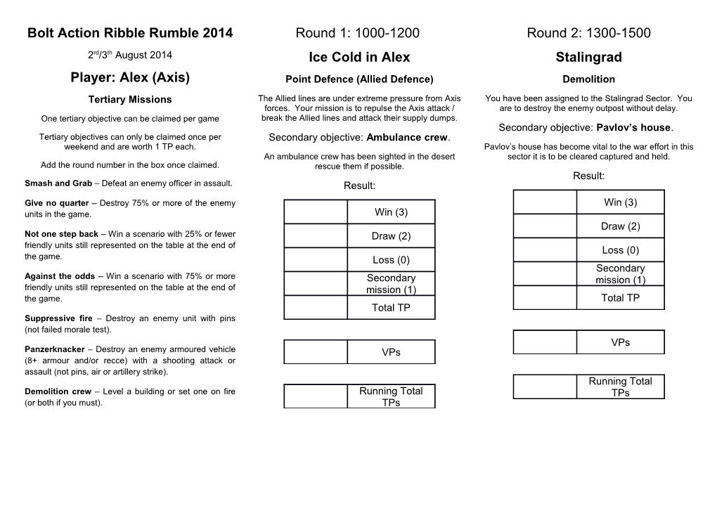 Bolt Actionribble Rumble 2014