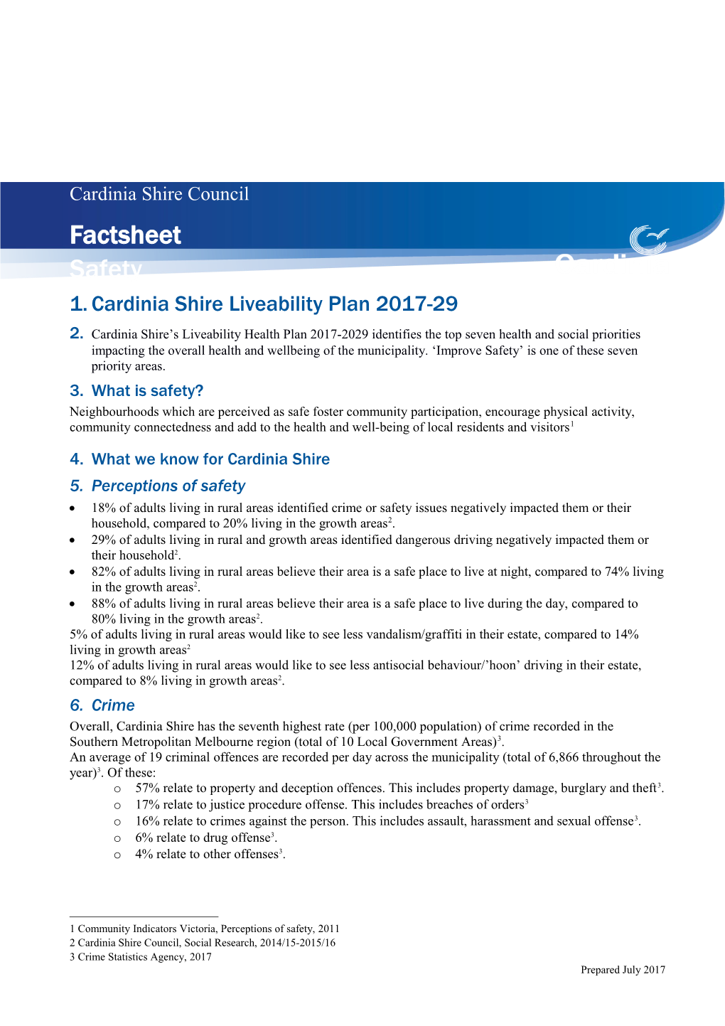 Cardinia Shire Liveability Plan 2017-29