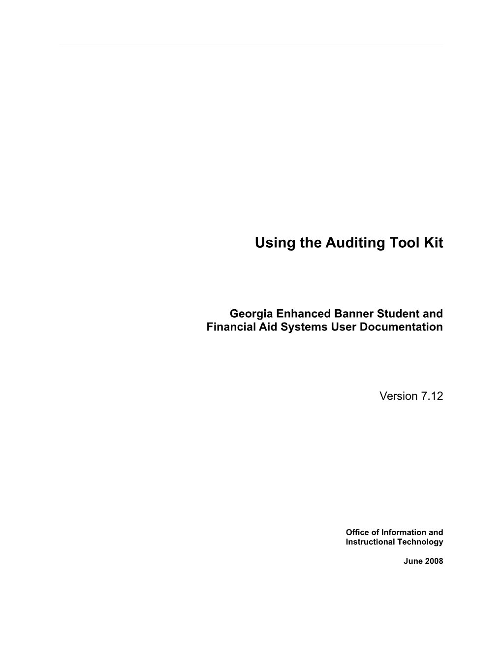 Auditing Tool Kit, Gamods 7.0