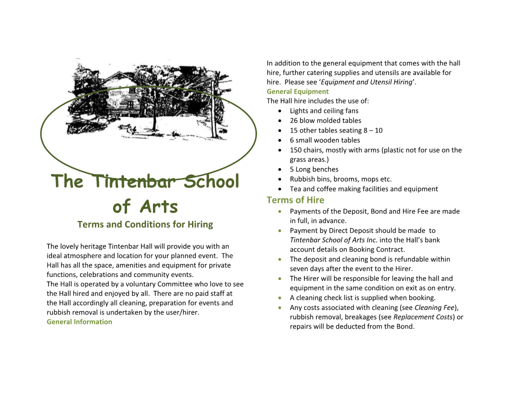The Tintenbar School of Arts