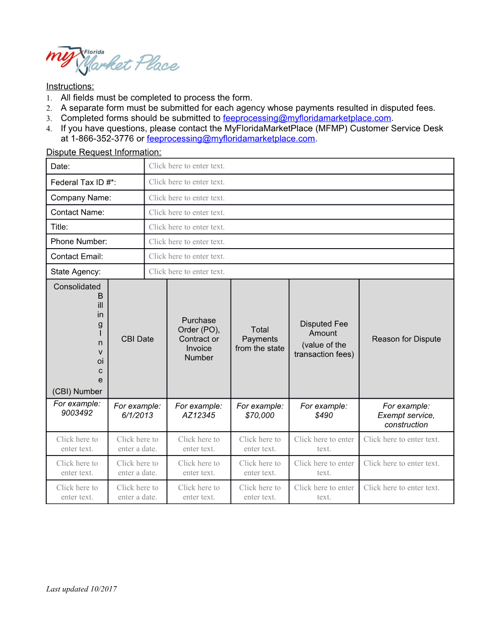 All Fields Must Be Completed to Process the Form