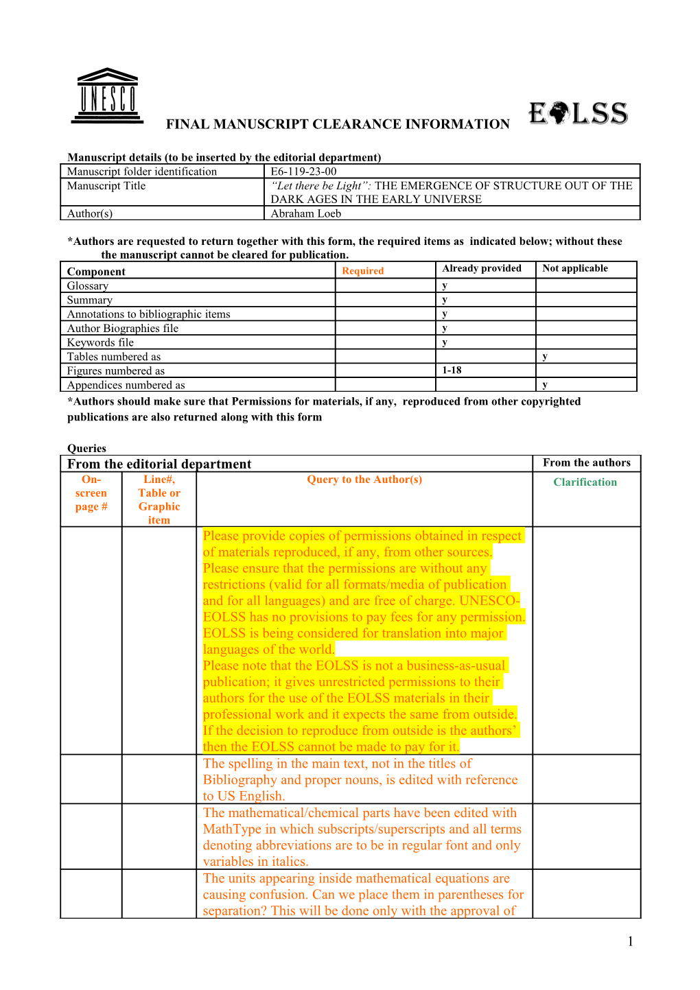 Final Manuscript Clearance Information