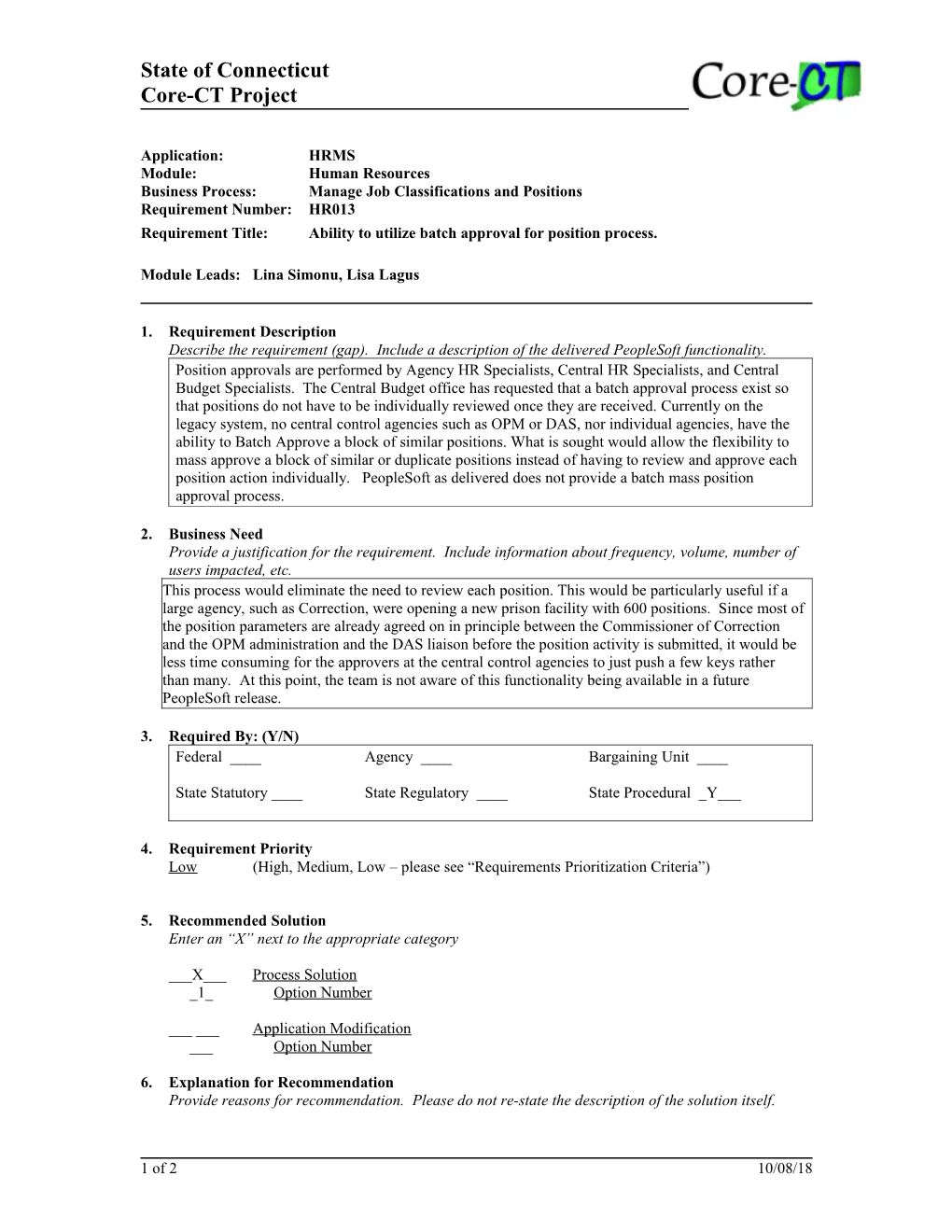 HR013 Batch Approval Process