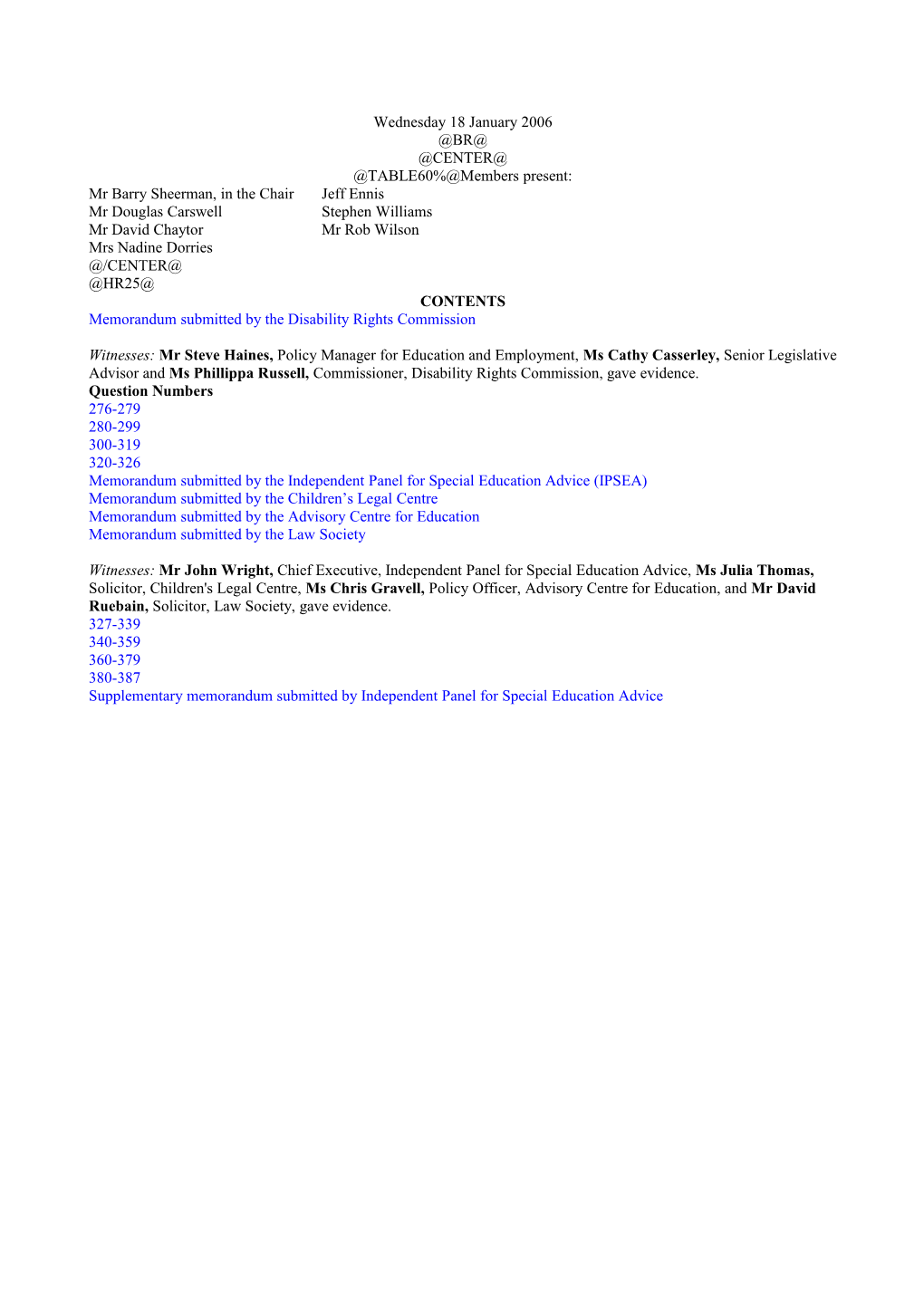 Memorandum Submitted by the Disability Rights Commission