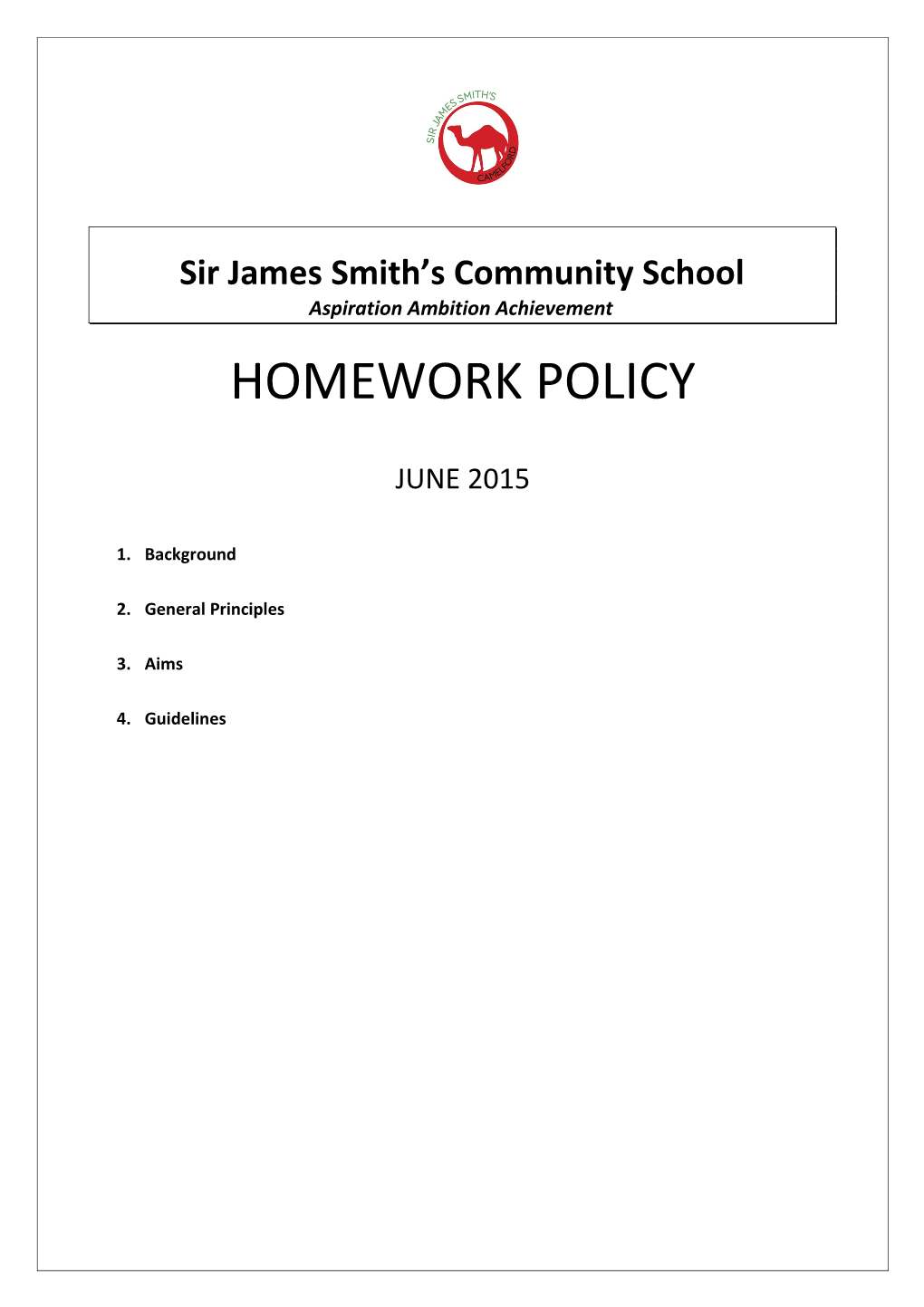 Sir James Smith S Community School
