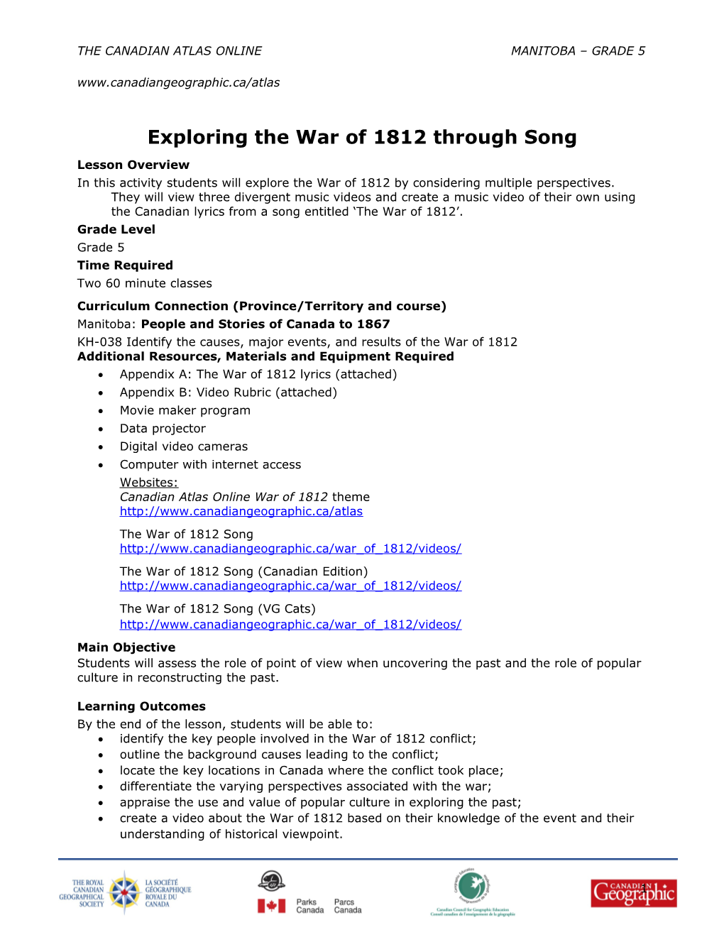 Exploring the War of 1812 Through Song