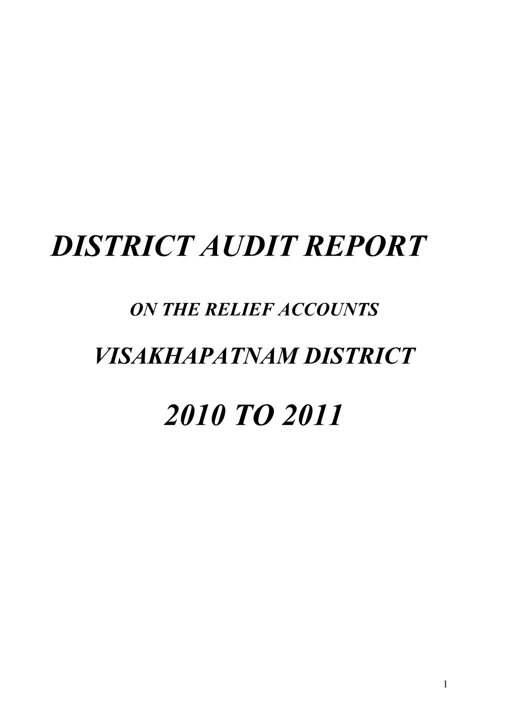 District Audit Report