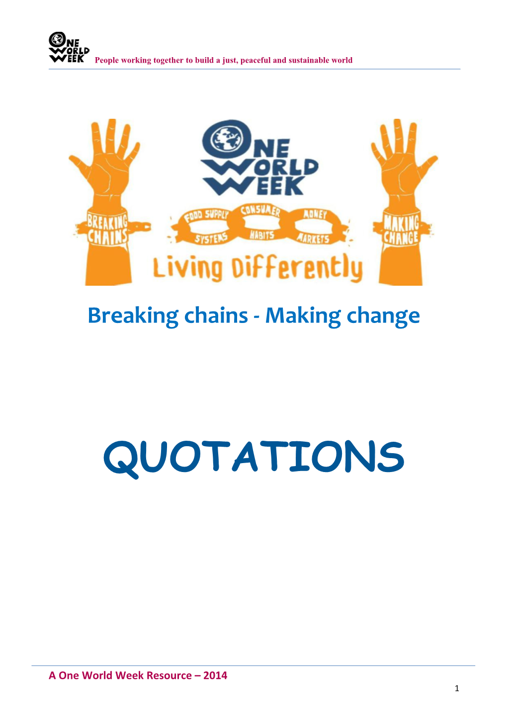 Breaking Chains - Making Change