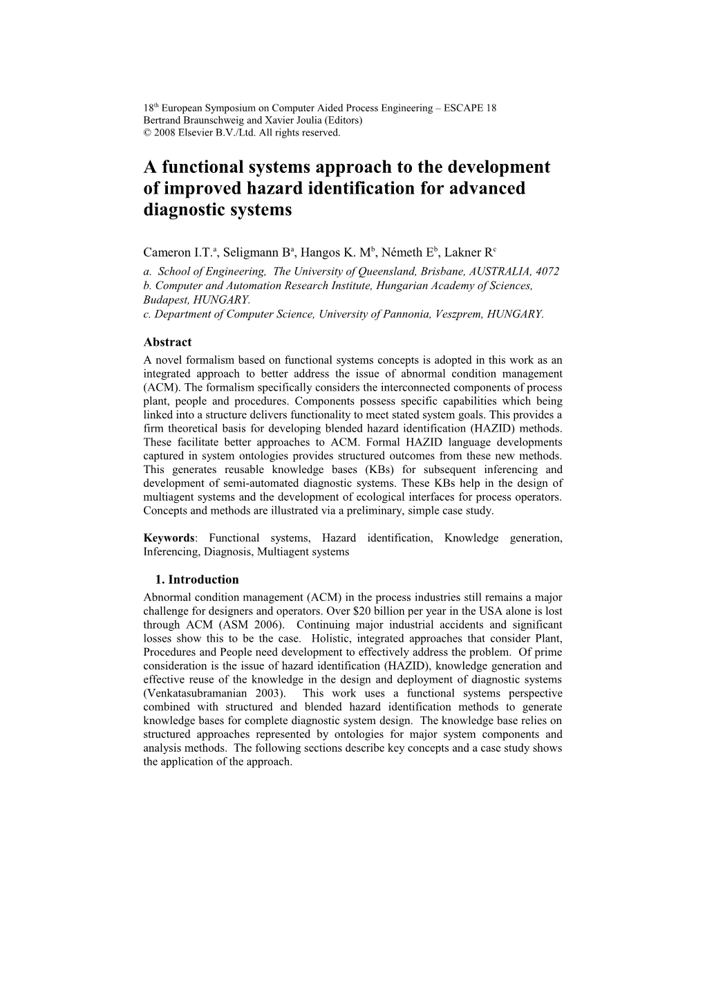 A Functionalsystemsapproachto the Development of Improved Hazard Identification for Advanced