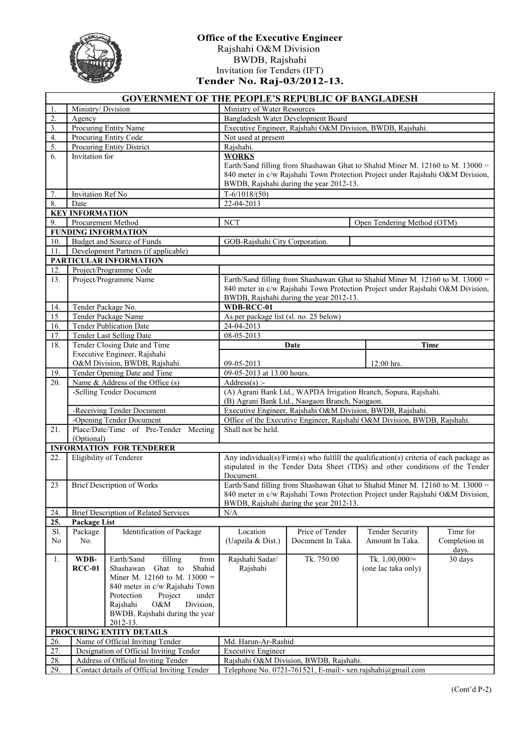 Rajshahi O&M Division